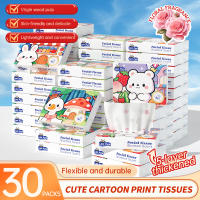 【30 Packs】 LamPure Bluebell Scent Facial Tissue – 100 Sheets per Pack 5‑Ply Thickened 110mm x 170mm Virgin Wood Pulp Highly Absorbent Soft & Skin‑Friendly Natural Floral Fragrance For Home/Office/Car 3‑Year Shelf Life