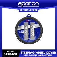 Sparco Steering Wheel Cover And Shoulder Pads SPS107GR (Black/Grey) Universal Fit