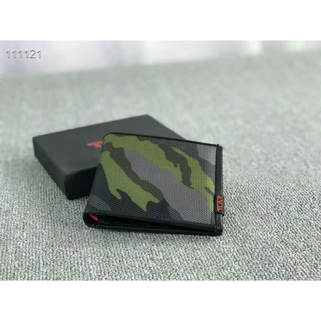 tumi green wallet