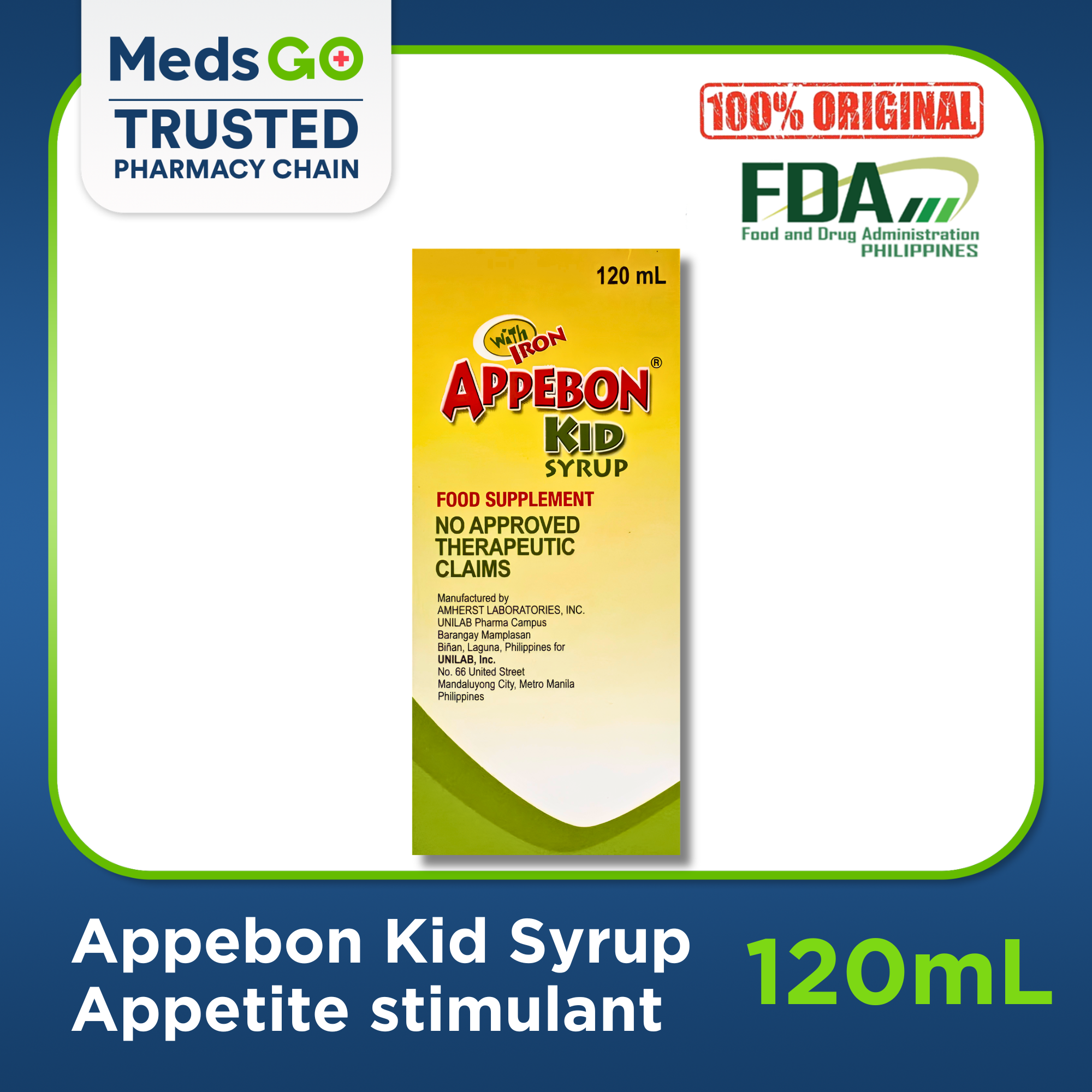 APPEBON KID Syrup Vitamins / Iron - 120ml | Kids Appetite Stimulant