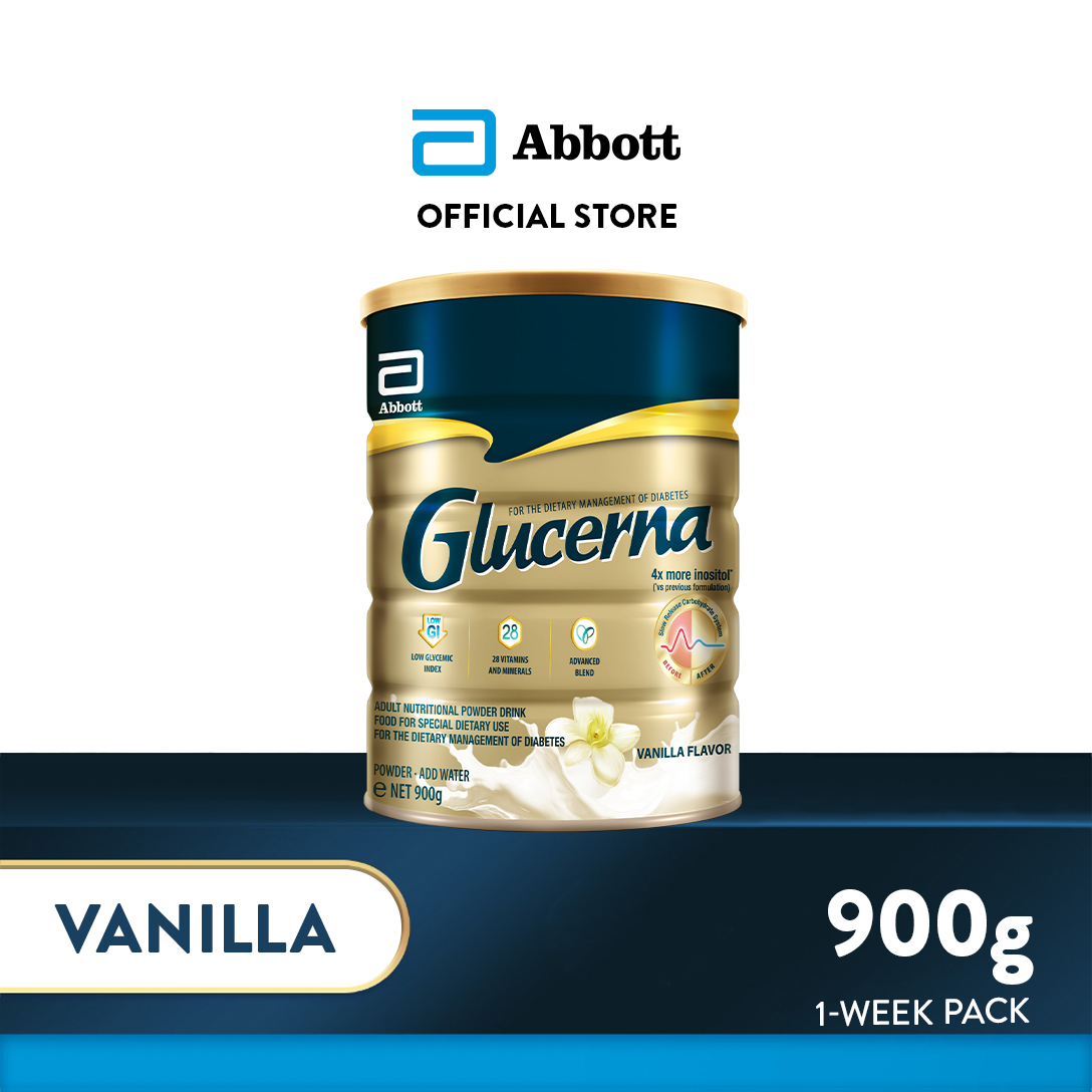 Glucerna Vanilla 900g for Diabetic Nutrition Powder Milk Drink
