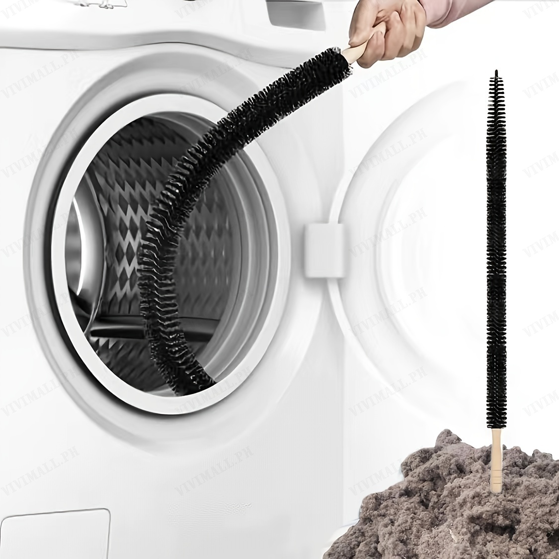 Practical Washing Machine Dryer Vent Cleaning Brush Lint Brush Vent Catcher  Cleaner Long Flexible Refrigerator Coil Brush 