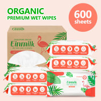 [Einmilk] 10 Packs/Carton Wet Tissues Baby Wet Wipes Unscented Wipe 100% Chlorine Free Wet Tissue