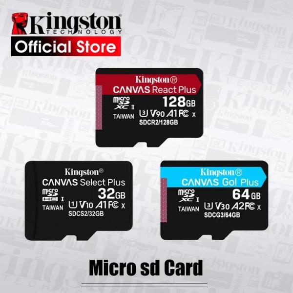 Thẻ MicroSD Kingston Canvas Select Plus Thẻ Nhớ Sd Class10 Carte 128GB 32GB 64GB 256GB 16G 512G Thẻ Nhớ TF Dành Cho Điện Thoại