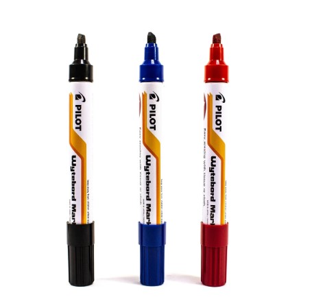 PILOT Whiteboard Marker Bullet Broad Tip (Sold 3 pcs per set: Black Blue and Red)