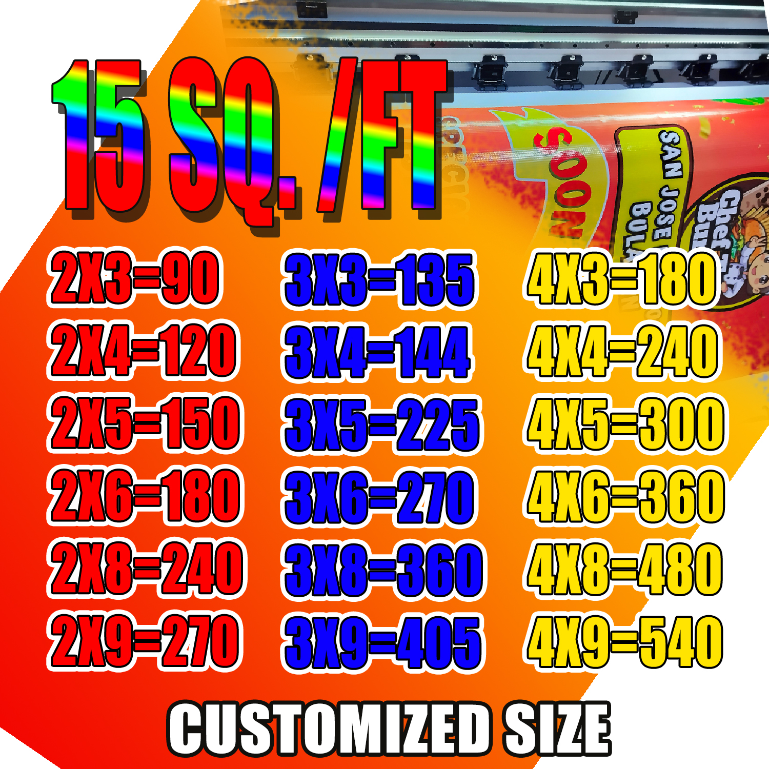 Tarpaulin Print 10oz makapal