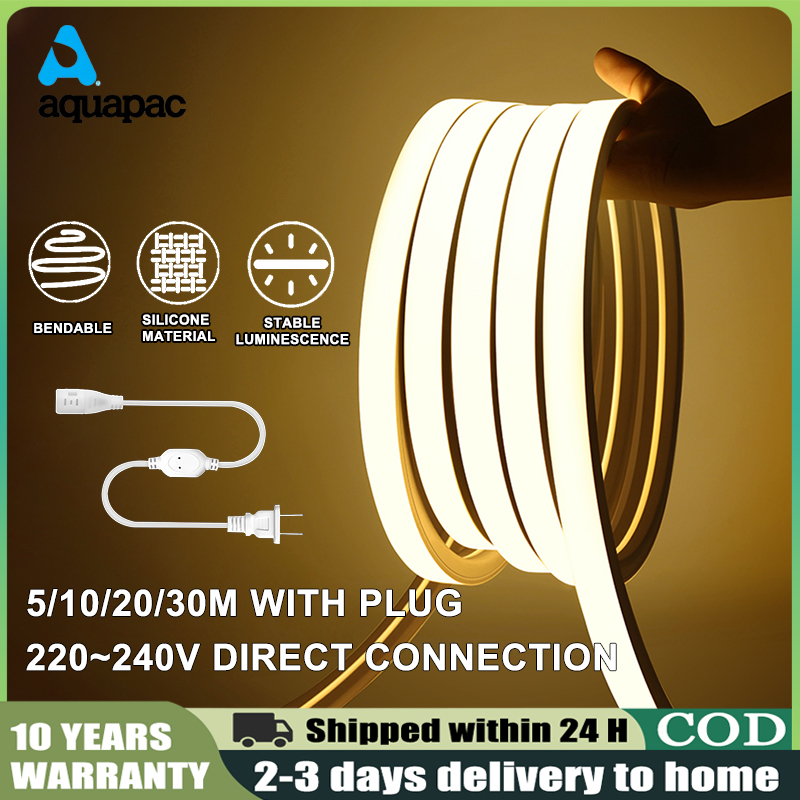 220V Warm/Cold White 120 Led Strip Lights Rope Lights For Indoor/Outdoor Decoration Waterproof