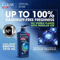 Clear Men Cool Sport Menthol Anti-Dandruff Shampoo 1010ml - Up to 100% Dandruff-Free Freshness