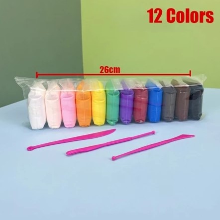 12/24/36 Color Air Dry Clay With Tools Kids Early Education Toy DIY Lightweight Clay Children Toy