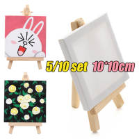 5/10Pcs Mini Easel Kit Blank Canvas Set Paint Painting Craft Drawing Canvases Art Supplies