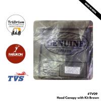 TVS King Hood Canopy (Bubong) Brown & Black - G52225007H  G42242003BLK w/ Fittings