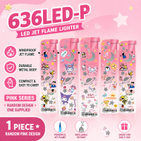 1pcs Refillable Lighter Jet Blue Flame Straight Up with Colorful and Cute Design