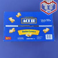 ACT II Butter Lovers Microwave Popcorn  32 Bags / per piece - Whole Grain PopCorn Supercharge