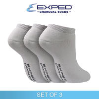 Exped Men’s Sports Thick Makapal Cotton Charcoal Foot Socks 540366 Black & White – Set of 3