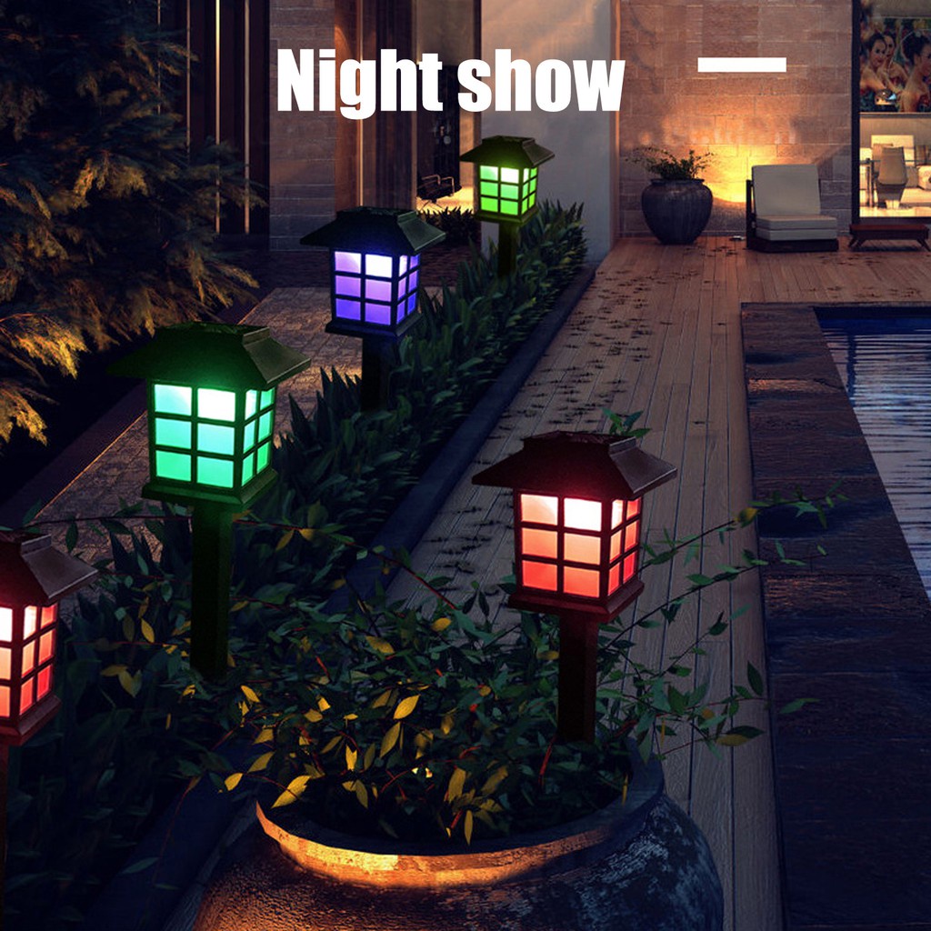 Lozzby Solar Light Powered LED Light Outdoor Rain-proof Walkway Yard Garden Landscape Lighting Lamp 2Pcs
