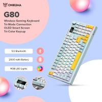 Onikuma G80 Membrane Gaming Keyboard 94Keys Three-Mode Wireless/Wired Bluetooth 2.4GHZ Keyboards for PC Laptop