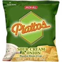 Piattos Sour Cream 40g Solo Size - Pack of 8 [Expiry on October 31 2026]
