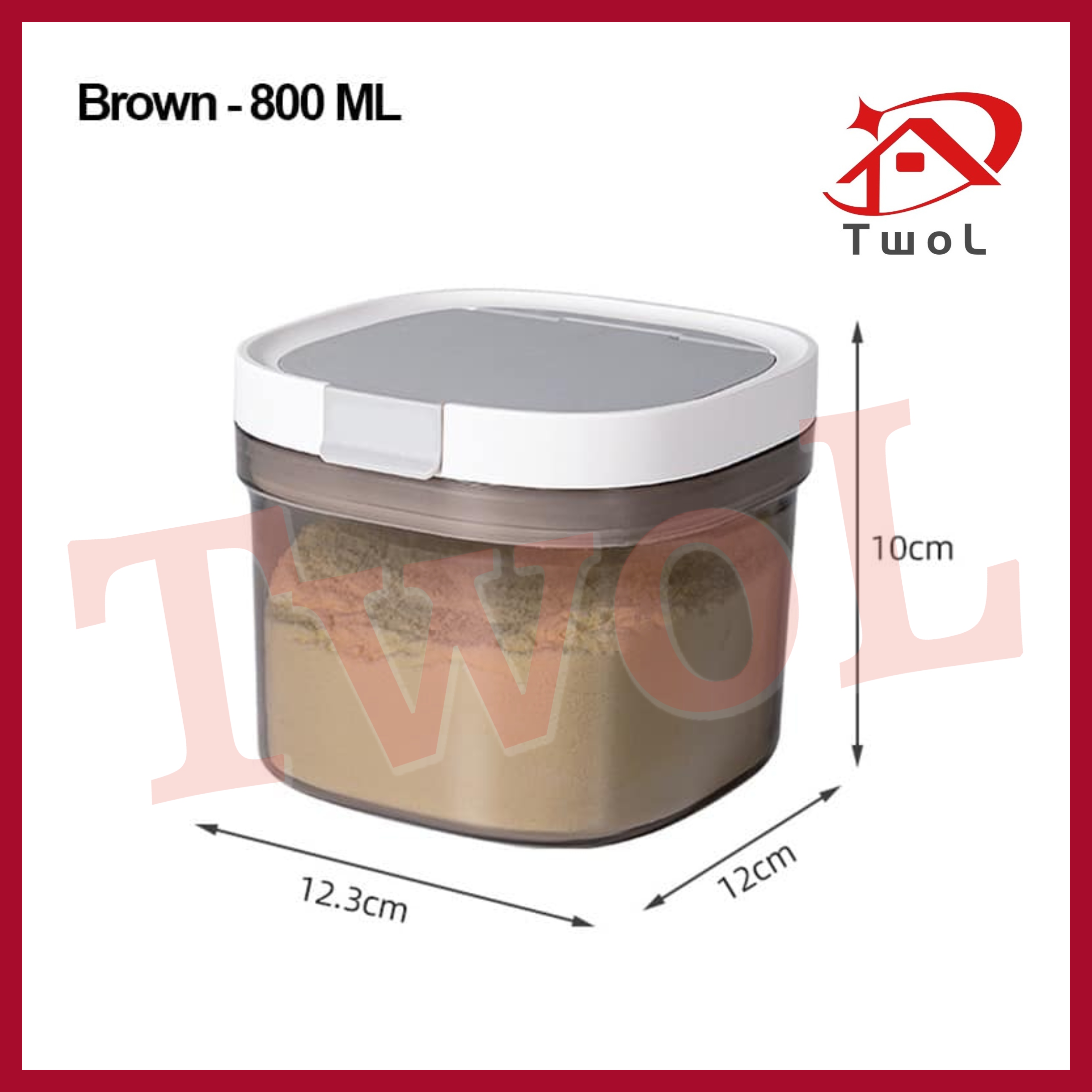 TWOL 1800/1300/800ML Milk Storage Container Baby Milk Powder Airtight Container Box with Scoop&Scraper