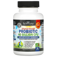 BioSchwartz Advanced Strength Probiotic 40 Billion CFU 60 Capsules (20 Billion CFU per Capsule)