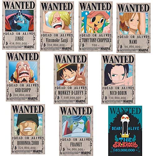 One Piece Wanted Order Luffy Poster 1.5 billion Rewards Order Periphery ...