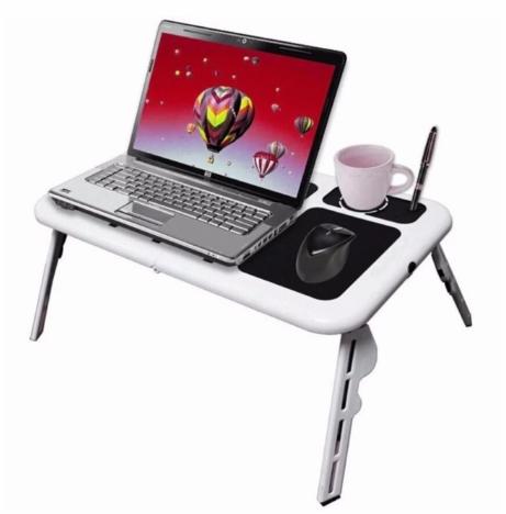 Deluxe Foldable Laptop Table With Cooler