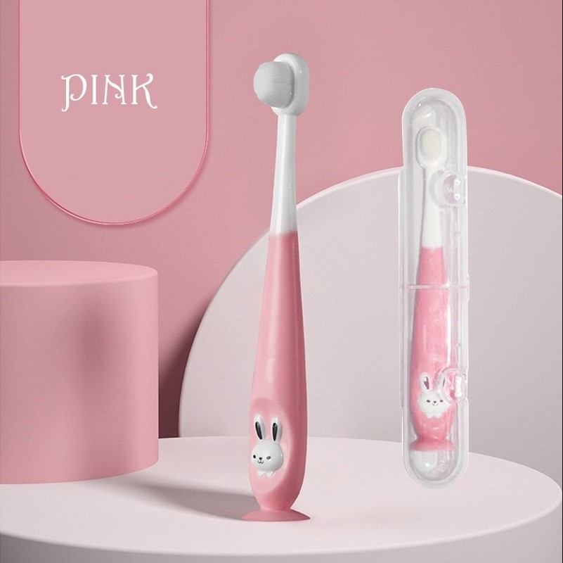 Bunny Designed Toothbrush Soft Silicone Bristle Oral Care for Kids