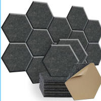 36Pack Acoustic Panels Sound Proof Padding Bevled Edge Polyester Fiber Panels High Density Acoustic Treatment Wall Decoration for Home Office Studio 12″X12″X0.35″inch