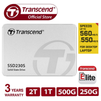 # Transcend SSD230S 2.5 SATA III 6Gb/s speeds up to Read 560MB/s  and Write 520MB/s SSD | Capacity: 128GB 256GB 512GB 1TB 2TB 4TB |  Internal Solid State Drive | Transcend SDD