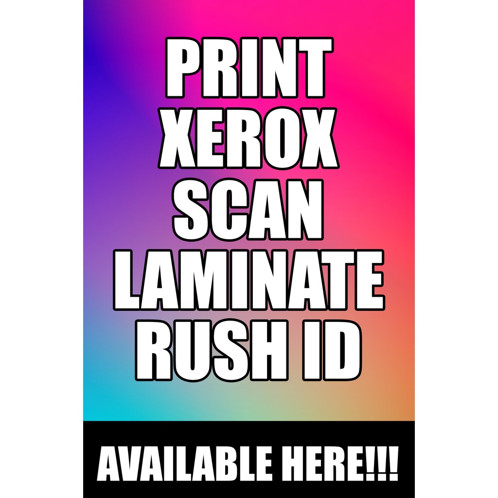 XeroxPrintRush IDLaminate (TARPAULIN PRINTING) Available COD