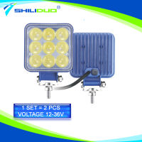 SHILIDUO LED Spot Light 4″ 9 LENS Square 12V-36V 1 Set - 2PCS (SD-3410 )