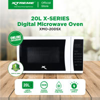 XTREME/X-SERIES 20L Digital Control Microwave Oven Mirror Front with Defrost Function and 5 Power Levels with Defrost Setting Countertop(White) [XMO-20DSX]