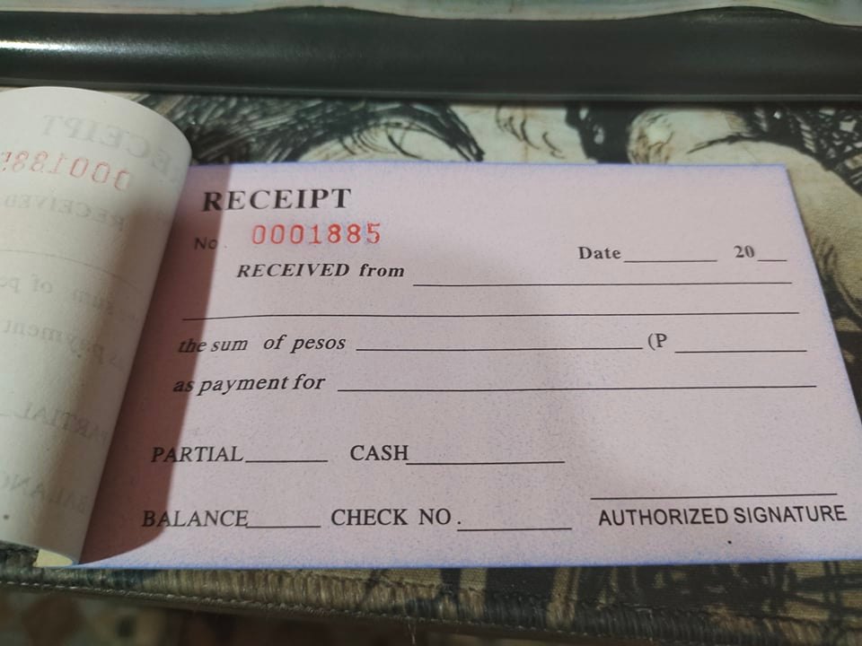 Acknowledged Receipt Official carbonized quality paper