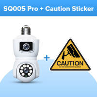 V380 SQ005 PRO Dual Lens Bulb CCTV Camera PTZ Monitoring WithHuman Detection Auto Tracking Color Night Vision Smart Home Security Monitor