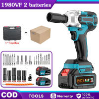 Makita Brushless Electric Wrench 1980V Cordless 2 Li-ion Batteries Original Rechargeable Portable Electric Impact Wrench Tools Socket Set Impact Wrench Drill Cordless