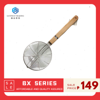 BX47-50 Fully Reinforced Double-Layer Wooden Handle Strainer Drain Line Leak High Quality Stainless Steel