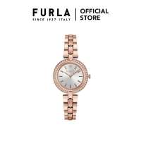 Furla Logo Links Heritage Rose Gold Crystal Watch