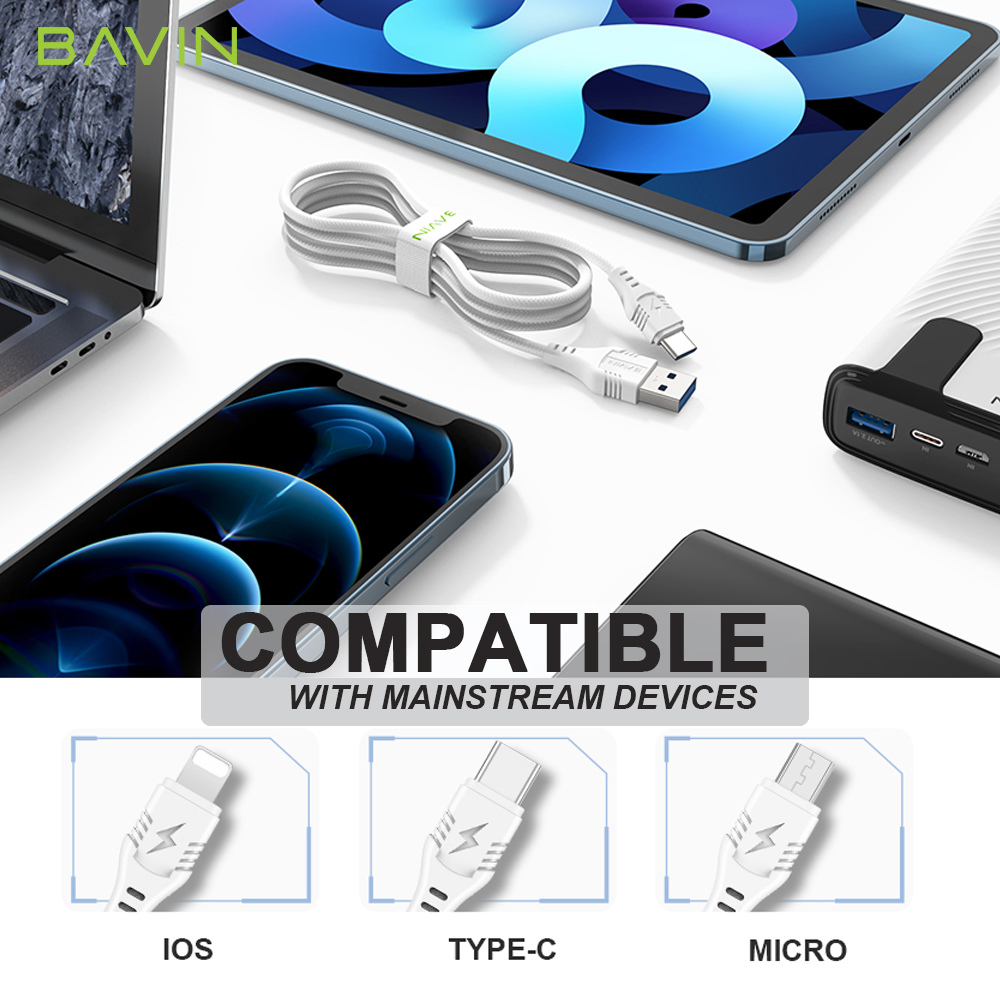 BAVIN CB212 2.4A Quick Charging 1 Meter Data Cable Support Fast Charge