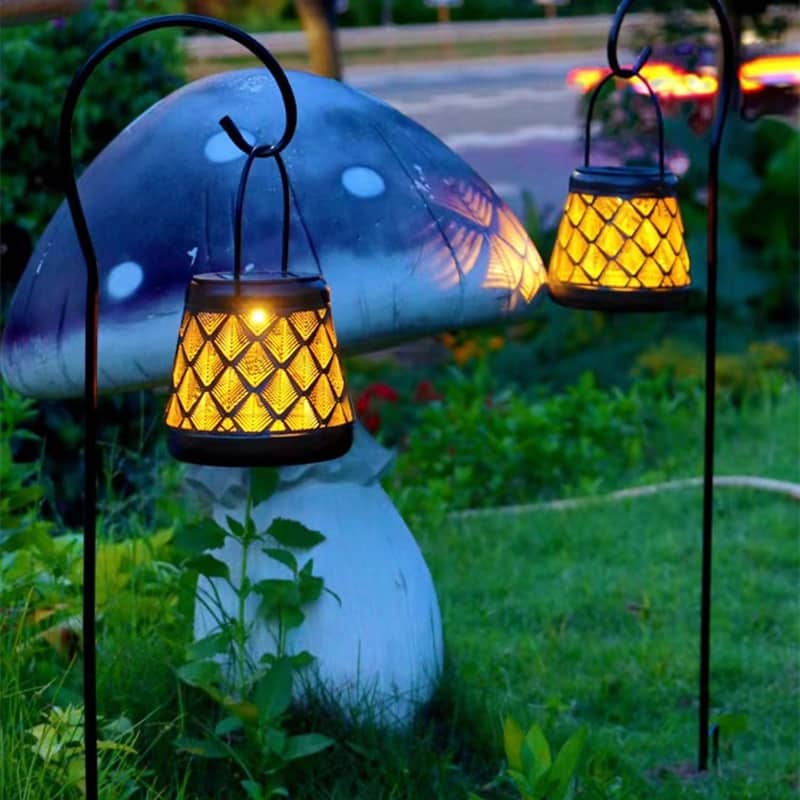1PC Solar Garden Light LED Peacock Lantern with Stand Bracket Fairy Lights For Yard Patio Lawn Lamp