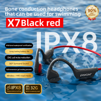 POLVCDG-X7-8/32G IPX8 Waterproof Original High Quality Bass Wireless Earbuds Sports Headphones Bone Conduction Swimming Headphones True Wireless Ear Phone Bluetooth earphones