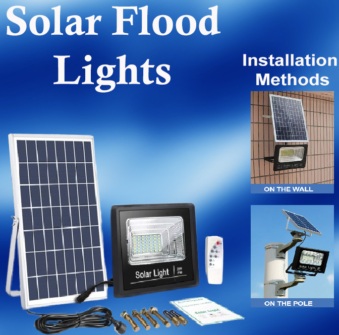 2 IN 1 IP67 Solar Light 100W 200W 300W And 500W Solar Led Outdoor Flood Light Street Lamp Heavy Duty
