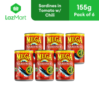 Mega Sardines in Tomato Sauce w/ Chili 155g - Pack of 6