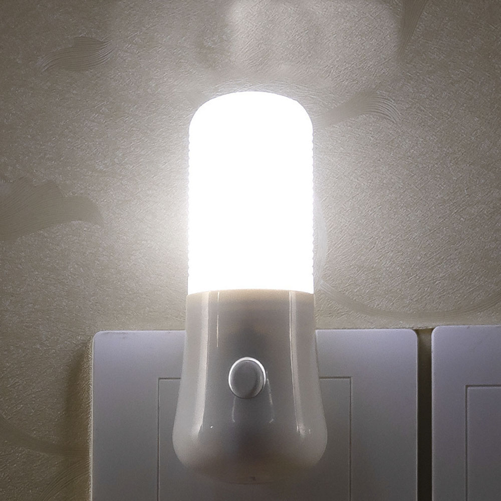 Slamp LED Night Lights Indoor Lighting 3W Night Lamp Energy Saving 110-220V Bedside Light Plug-in Warm/White Light Night Light with Button Switch for Bedroom 、Living Room、Study、Bathroom