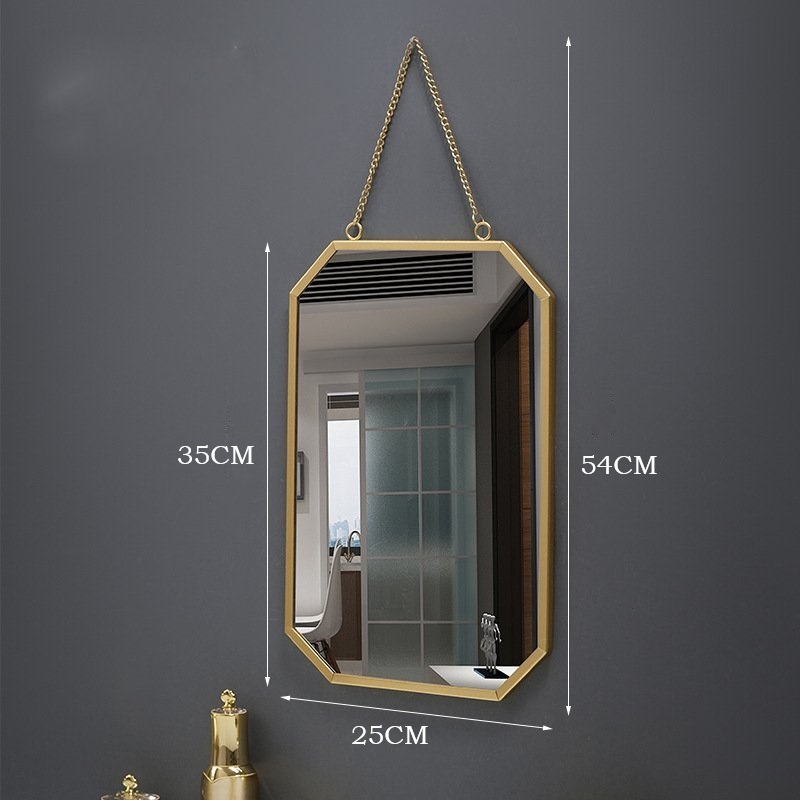 KIMIGO Nordic Style Elegant Looking Wall Mirror Bathroom Dormitory Home Decor Hanging Mirror
