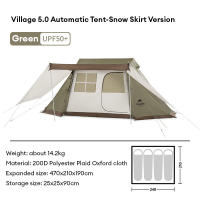 Naturehike Village 5.0 Tent 3-4 People Waterproof Sunproof Portable Folding Automatic Tent for Outdoor Camping