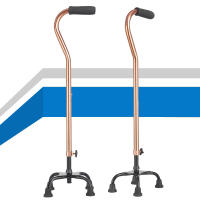 Heavy Duty Universal Medical Quad Walking Cane Stick 4 Legs