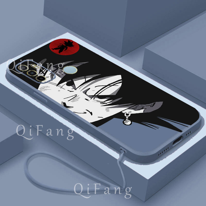 OPPO A53 Trường hợp điện thoại màu đen và trắng Anime Nhân vật chống sốc Vỏ máy ảnh sáng tạo Vỏ bảo 