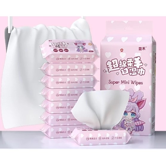 8in1 Set 64sheet 90sheet 10sheet Baby Wipes Mini Multipurpose wipe Easy to carry Outdoor Travel Size
