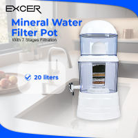 EXCER Advanced Filtration 7-Stage Mineral Water Purifier System with Durable PP+ABS High-Capacity 16L/20L Capacity Easy Water Tank Separation No Power Required
