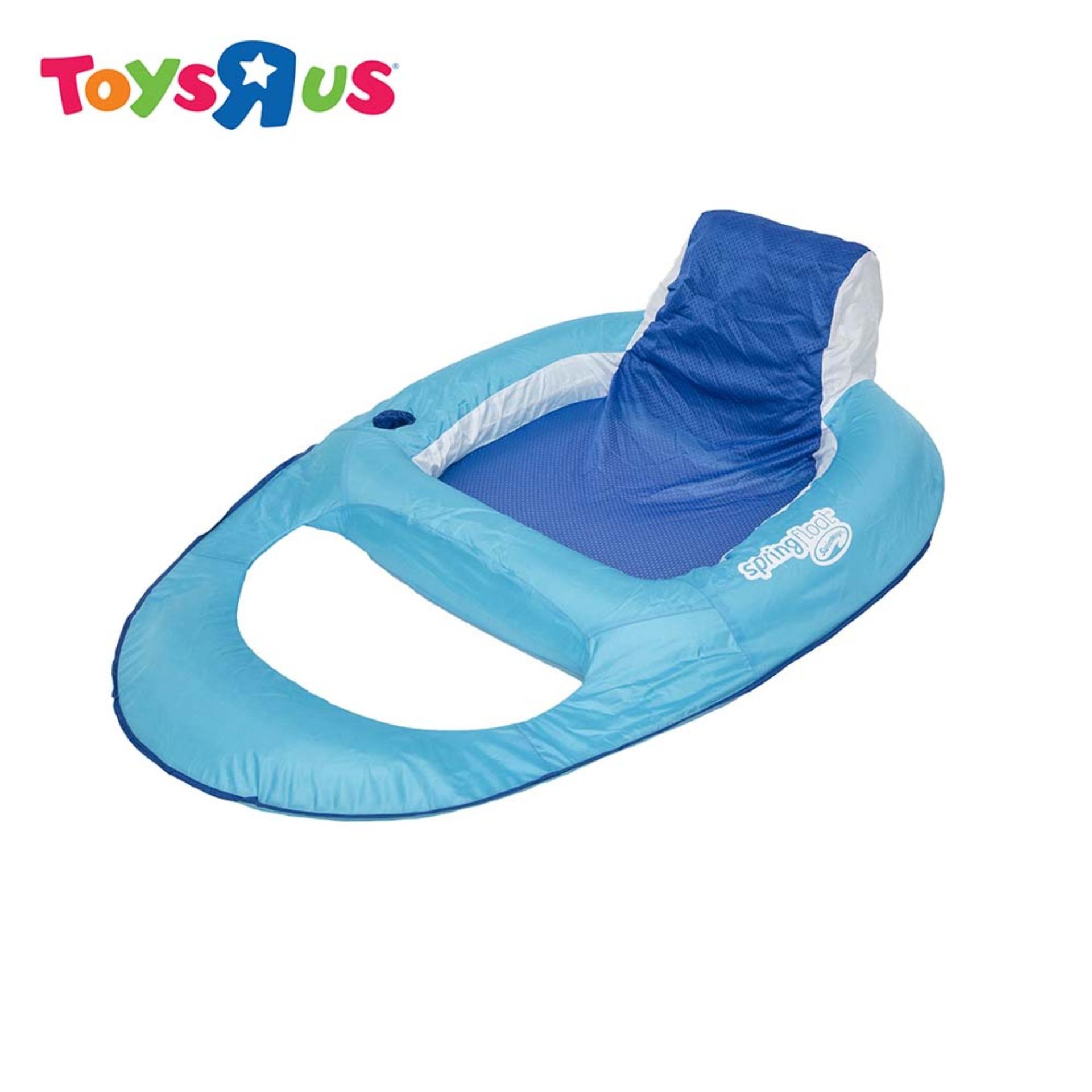 swimways spring float recliner blue