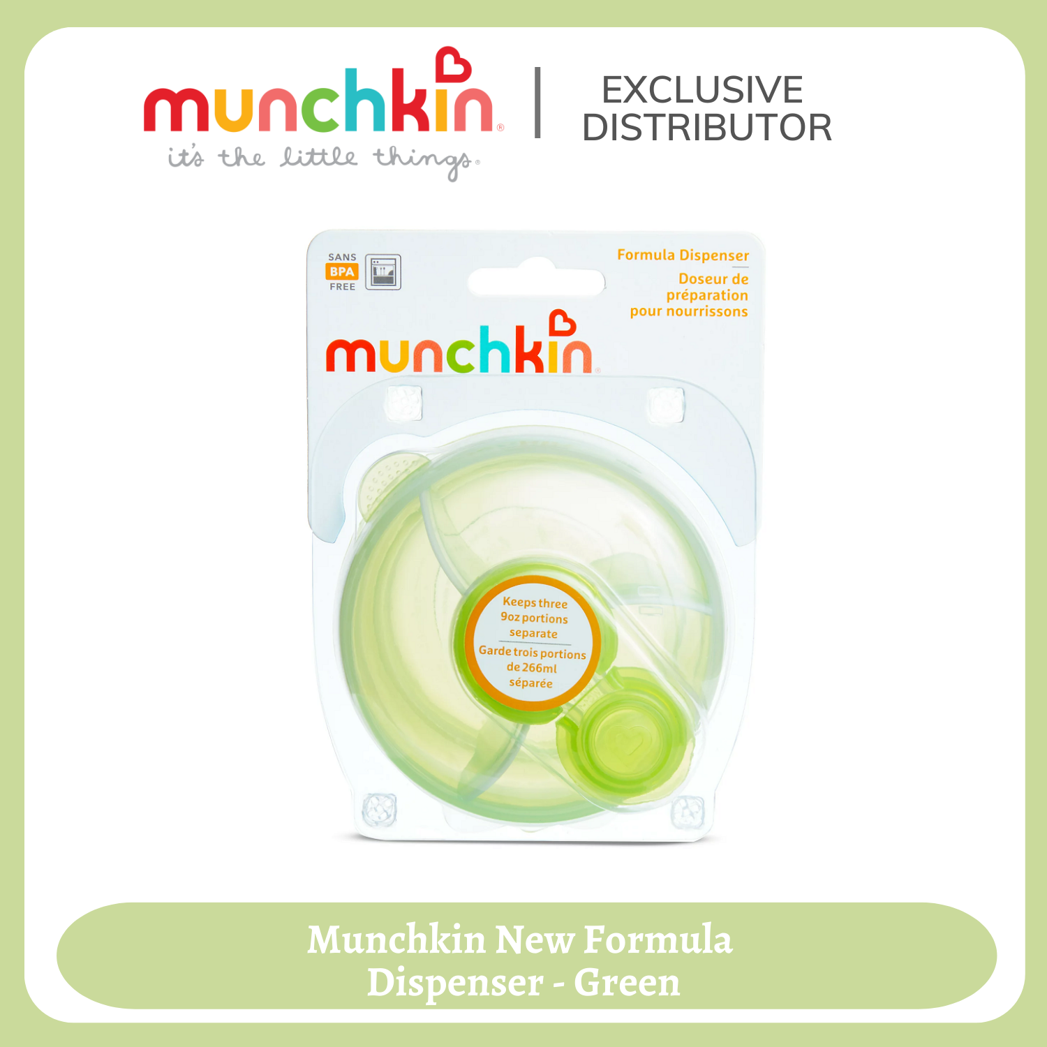 Munchkin New Formula Dispenser - Green